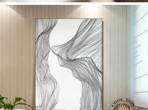 新中式简约时尚 素雅留白抽象绘画装饰画的现代演绎与应用